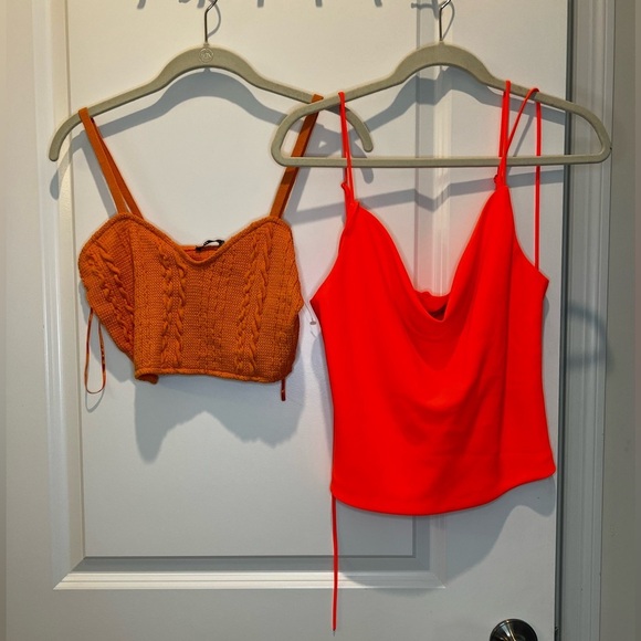 Bundle of 2 Zara Orange Tanks Size Small & Medium NWT - Picture 2 of 14